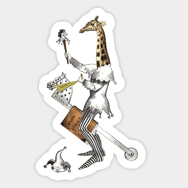 giraffe jester Sticker by ysmnlettering